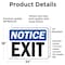 Signmission Exit Sign, Vinyl Decal, 24 in W, 18 in H, Exit OS-2PACK-NS-D-1824-L-12248 - alternate 4